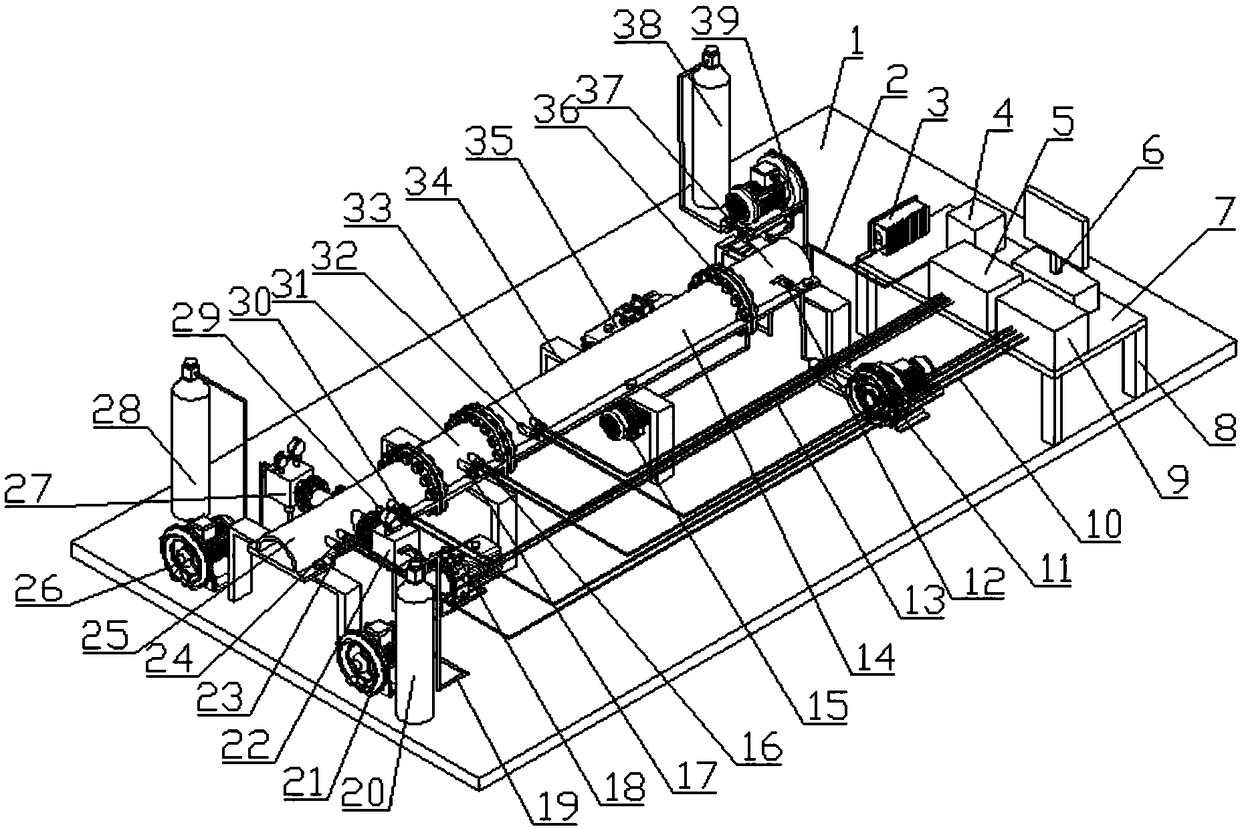 Experimental device and experimental method for suppressing gas explosion by inert gas coupled blast wave