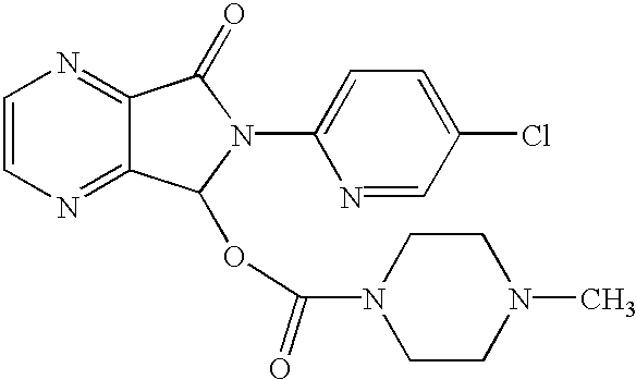 Compositions comprising zopiclone derivatives and methods of making and using the same