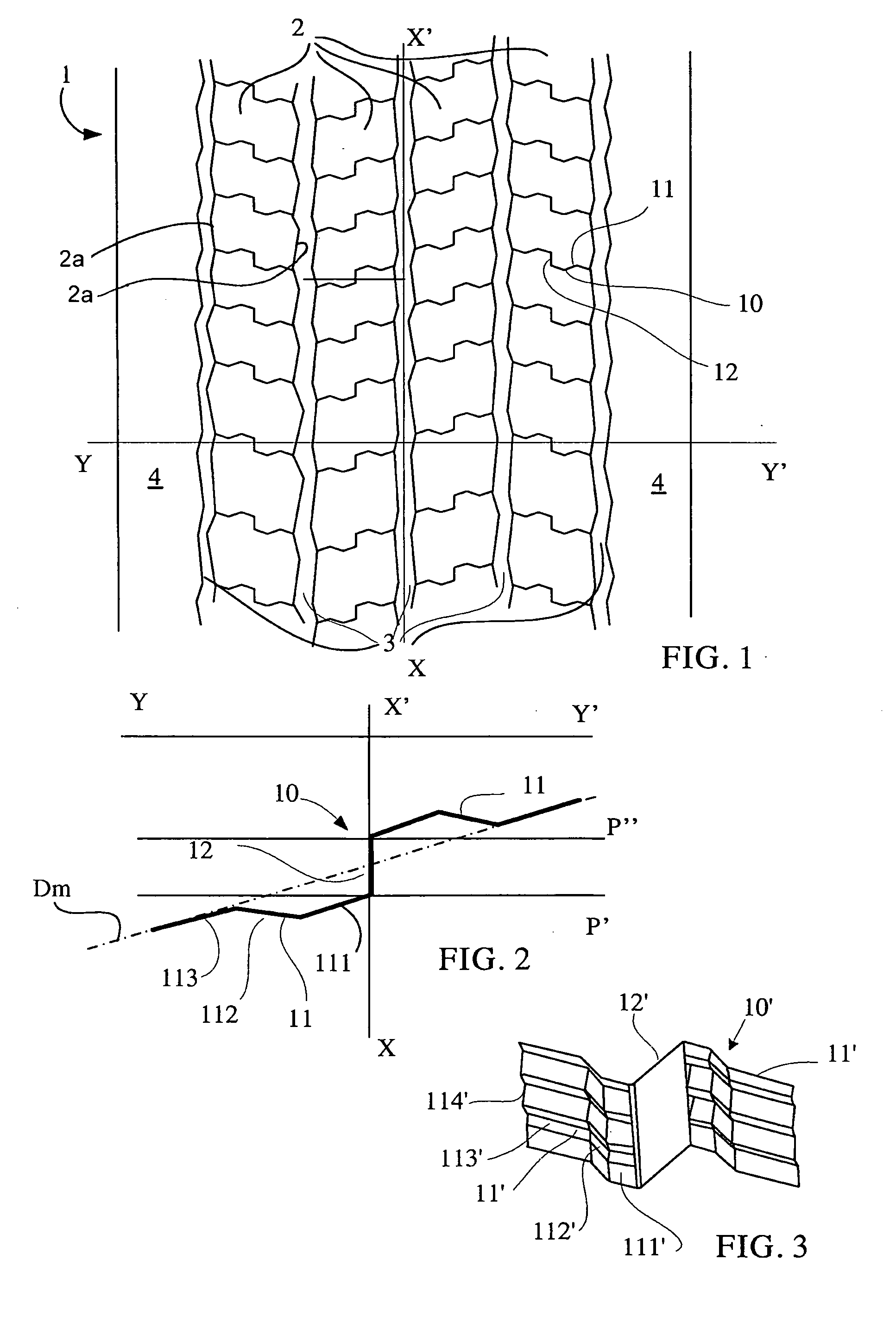 Tread Having a Tread Pattern With Incisions