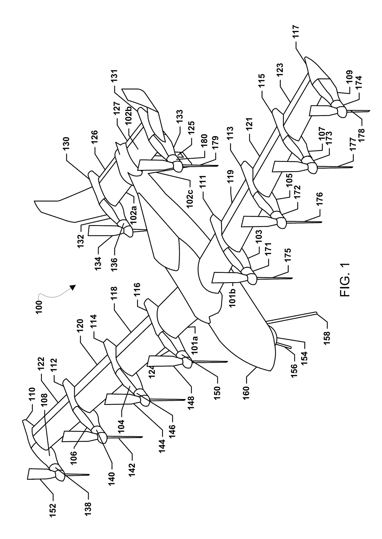 Tri-rotor aircraft capable of vertical takeoff and landing and transitioning to forward flight