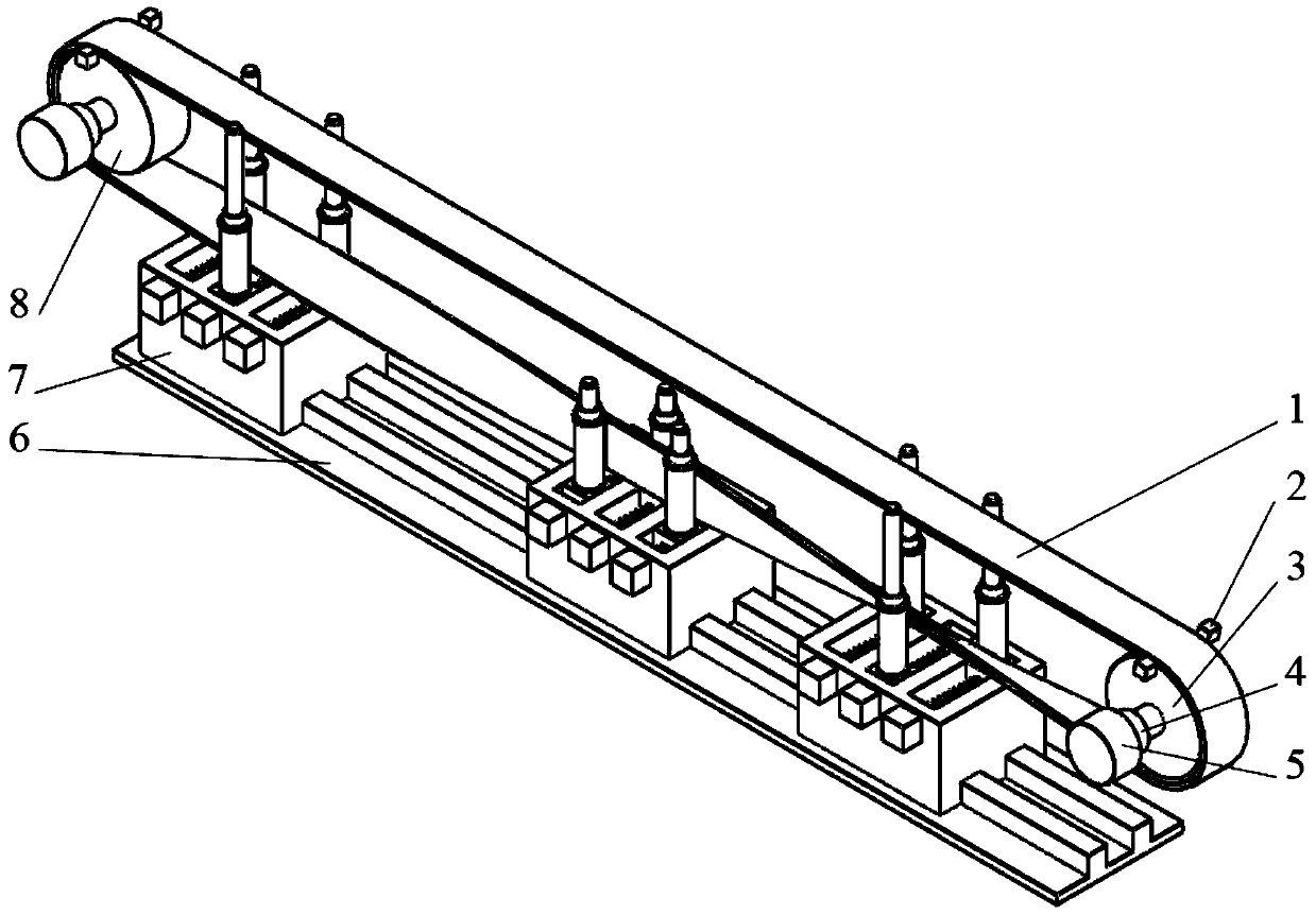 A high-precision steel belt transmission device and its transmission method