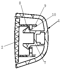 Combined type automobile luggage rack assembly structure