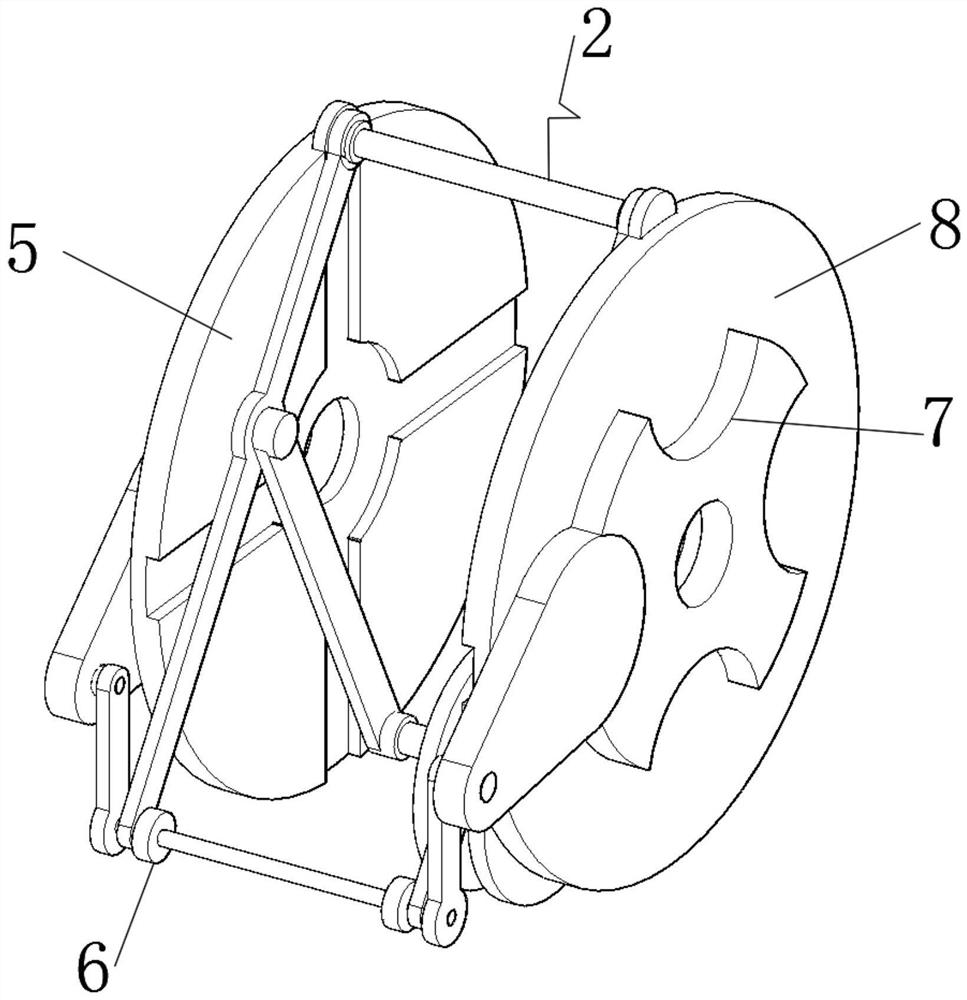 Transmission limiting connecting device for quartile textile production