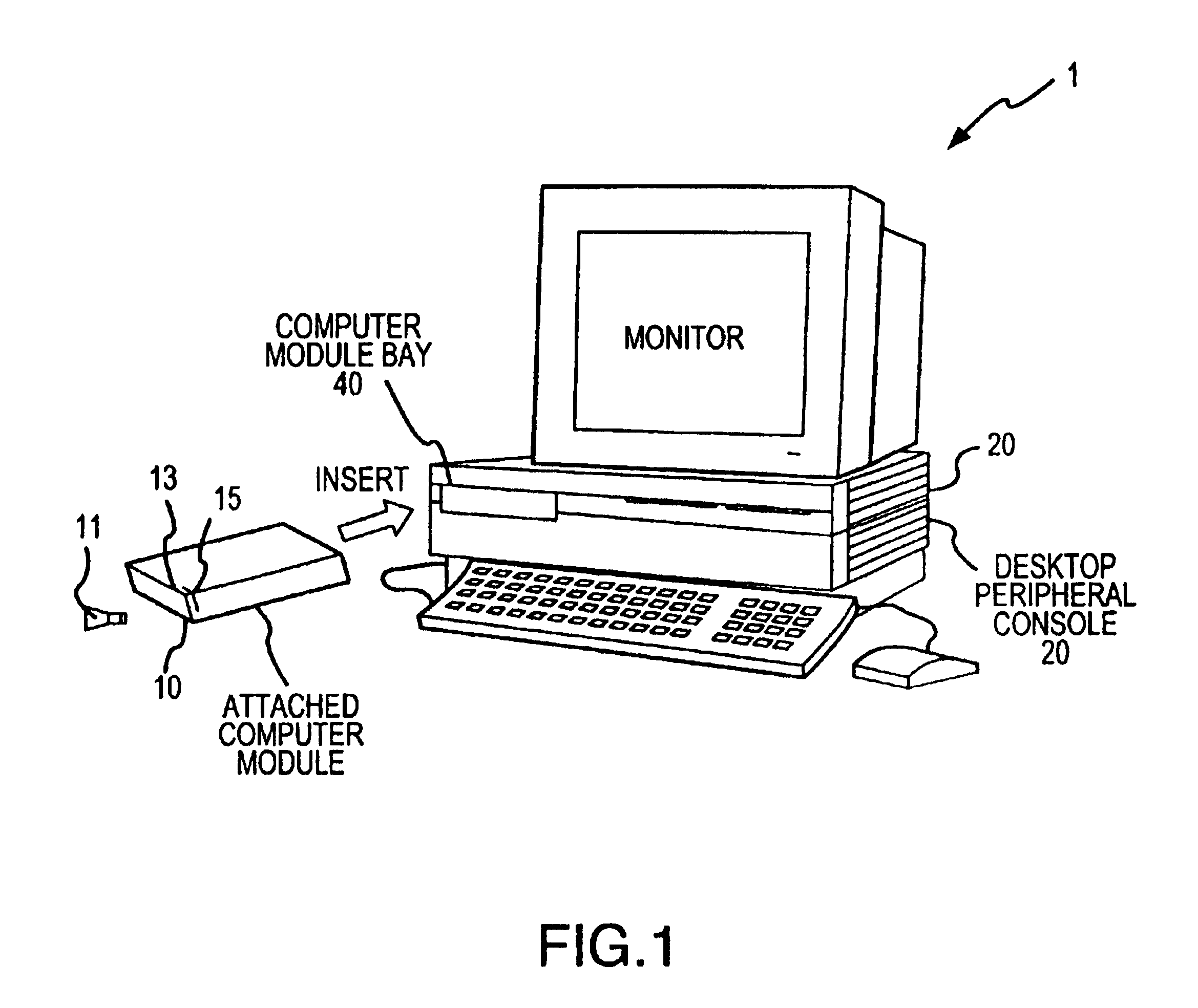 Password protected modular computer method and device