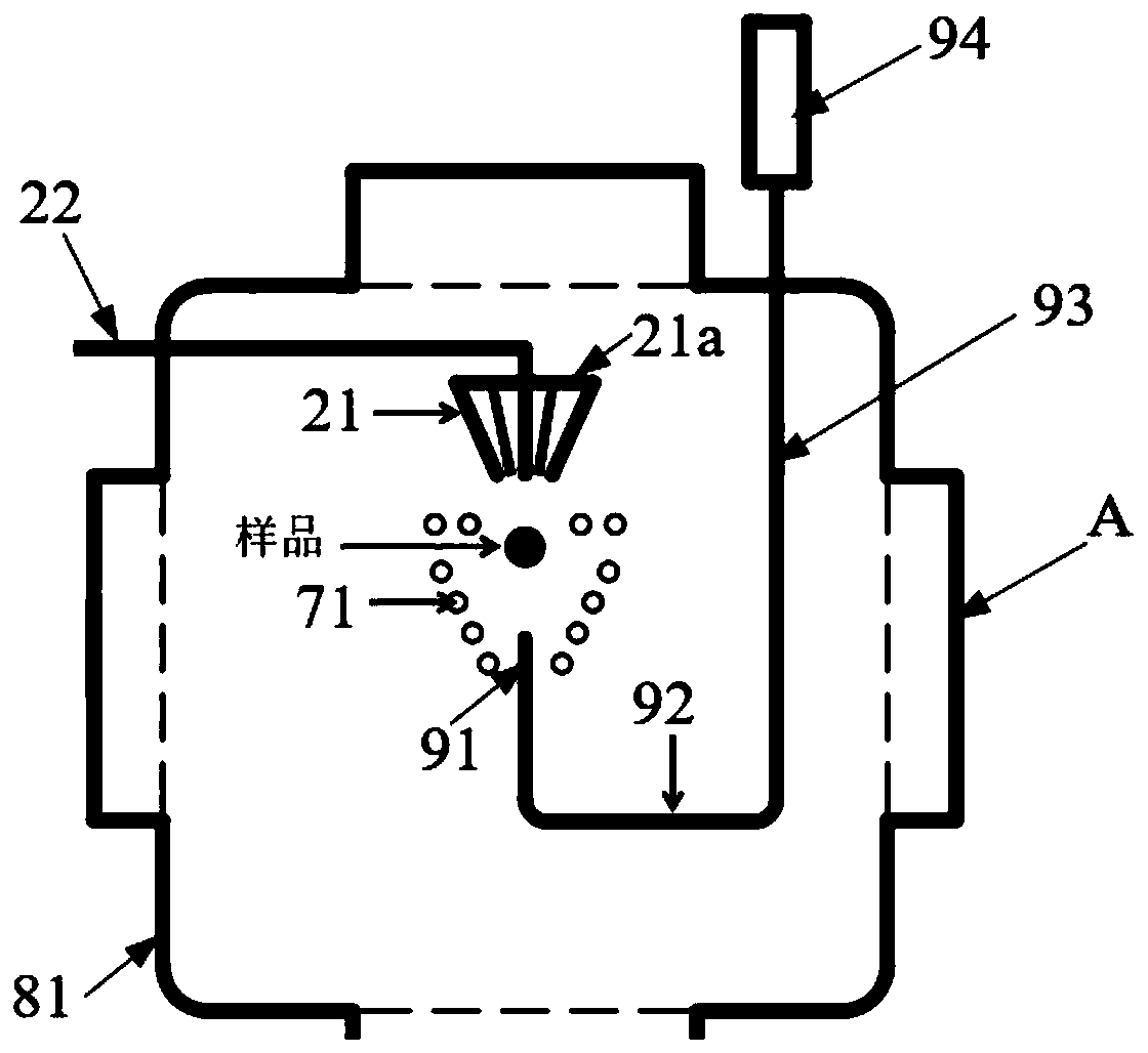 Rapid solidification system and method for suspension large-dimension metal liquid drops under micro-gravity condition