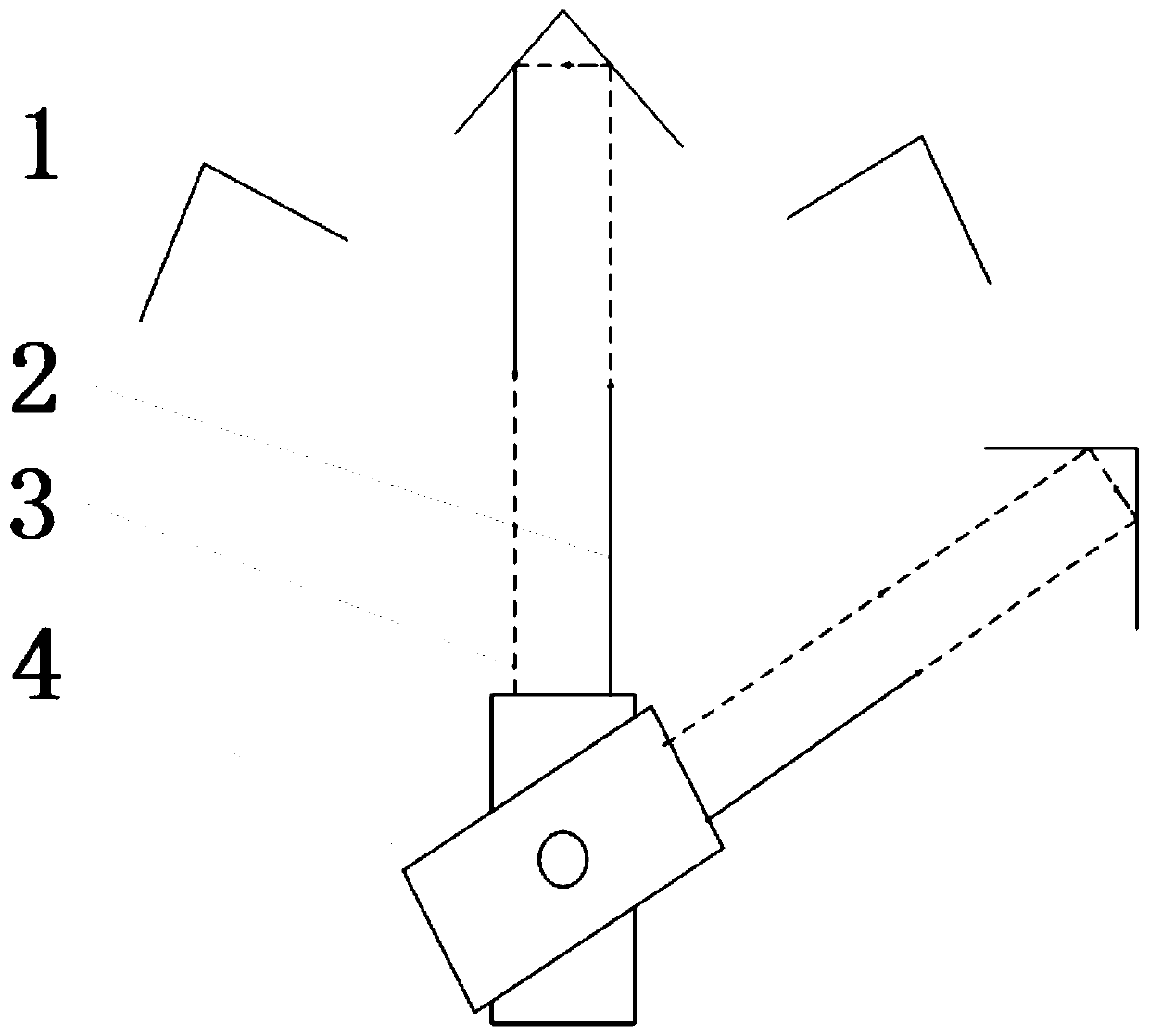 Multi-point aiming regional abnormal gas detection device