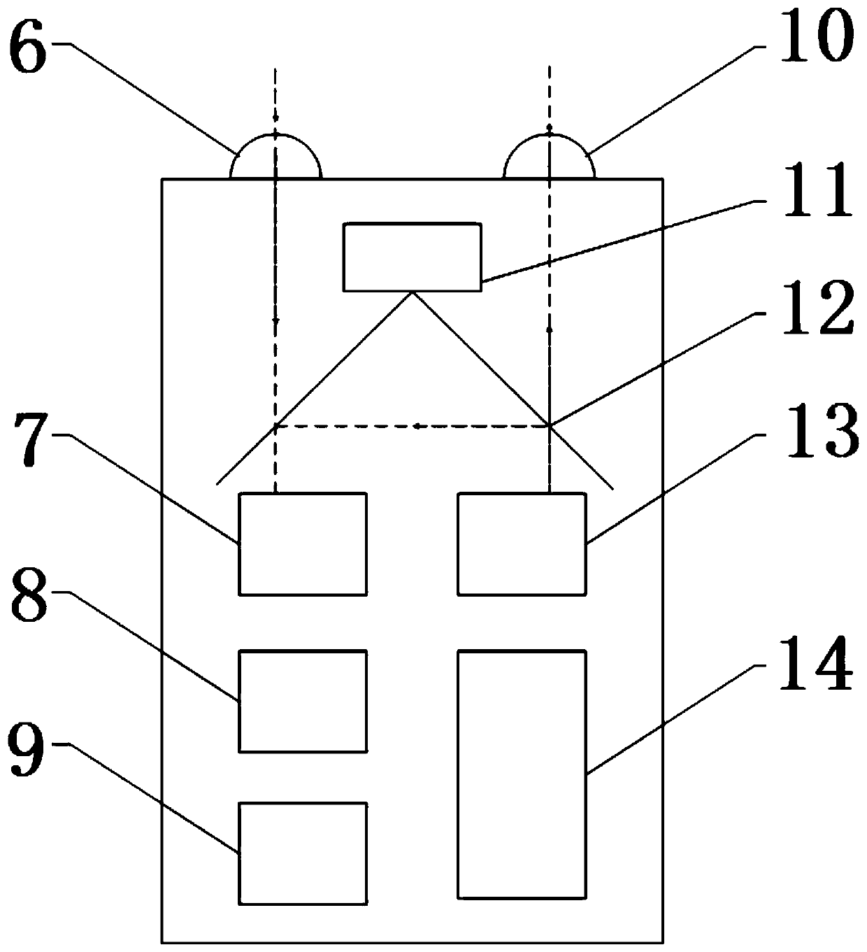 Multi-point aiming regional abnormal gas detection device