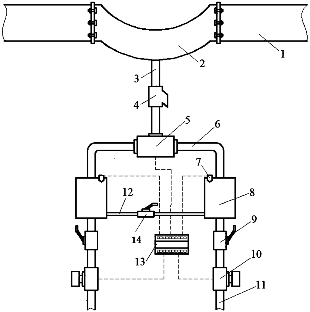 Automatic drainage device of compressed air pipeline