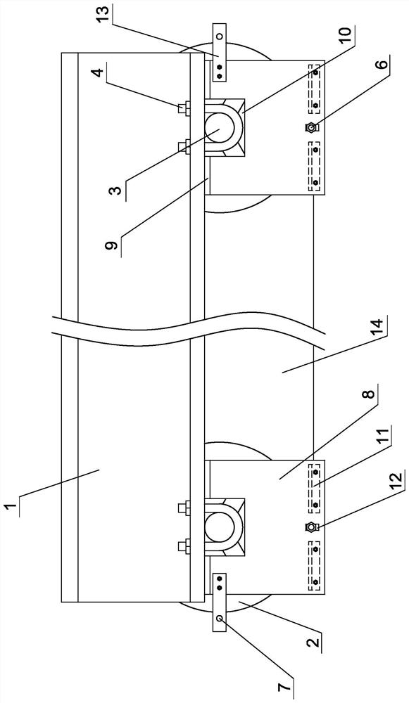 Elevator car bottom wheel mounting structure