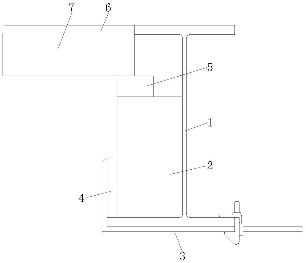 Fabricated steel structure self-supporting floor slab system edge cantilever end constraint structure