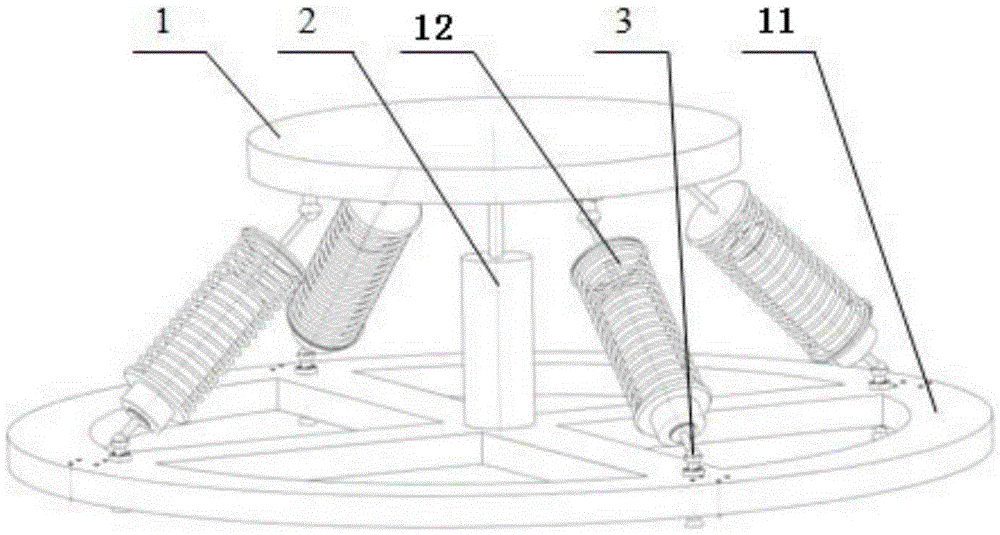 Double-acting platform type parallel mechanism vibration reducing platform