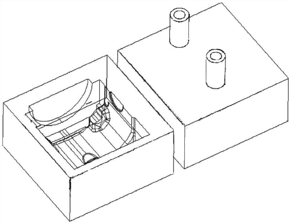 A kind of 3dp preparation method of integral sand mold