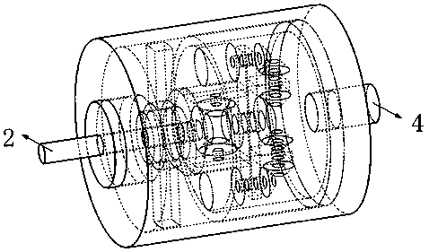 Impact-resistant speed changer based on volute spiral spring