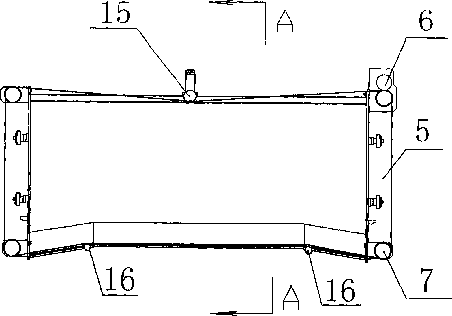 Stem tuber cutting device of mustard harvester