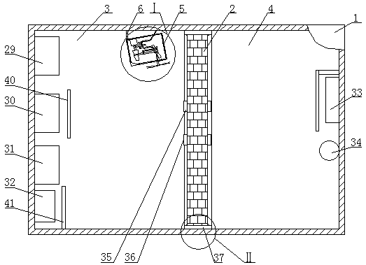 Building environment simulation experiment device