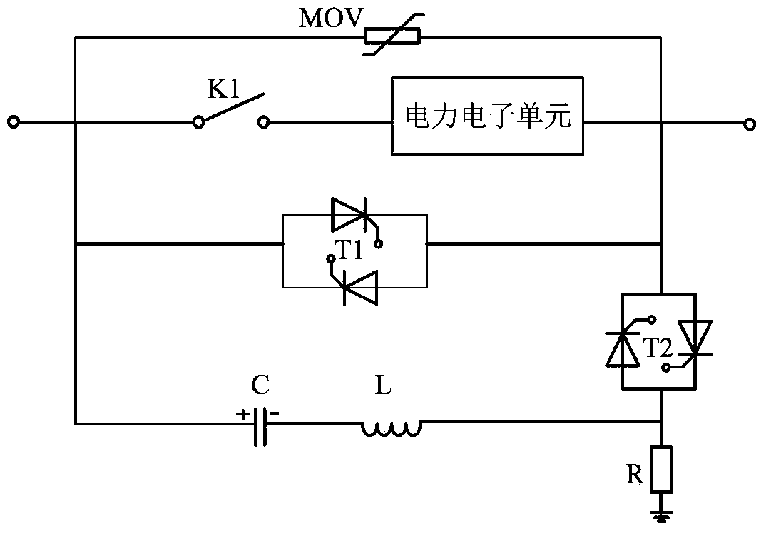 A thyristor-based passive hybrid DC circuit breaker and its application method