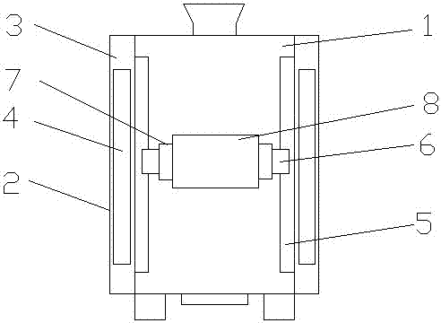 Drying barrel for stirring materials by using overturning mechanisms