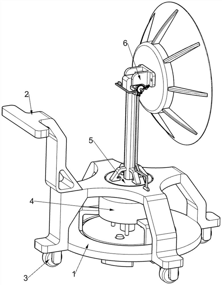 Mobile antenna test rotary table with self-locking function