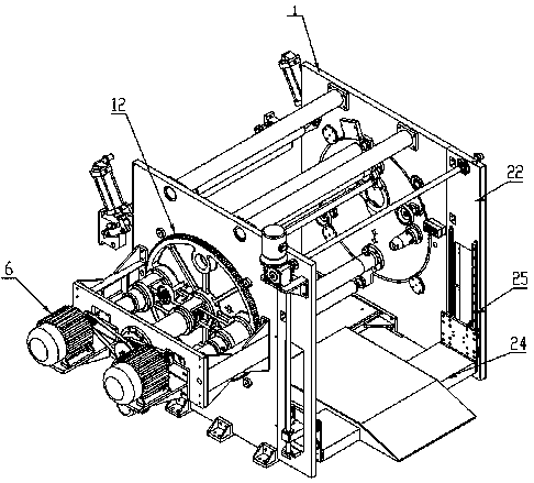 High-speed disc gear non-shaft loading rolling and unrolling device