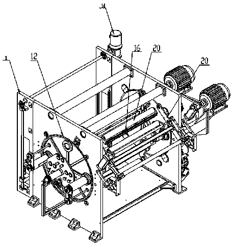 High-speed disc gear non-shaft loading rolling and unrolling device