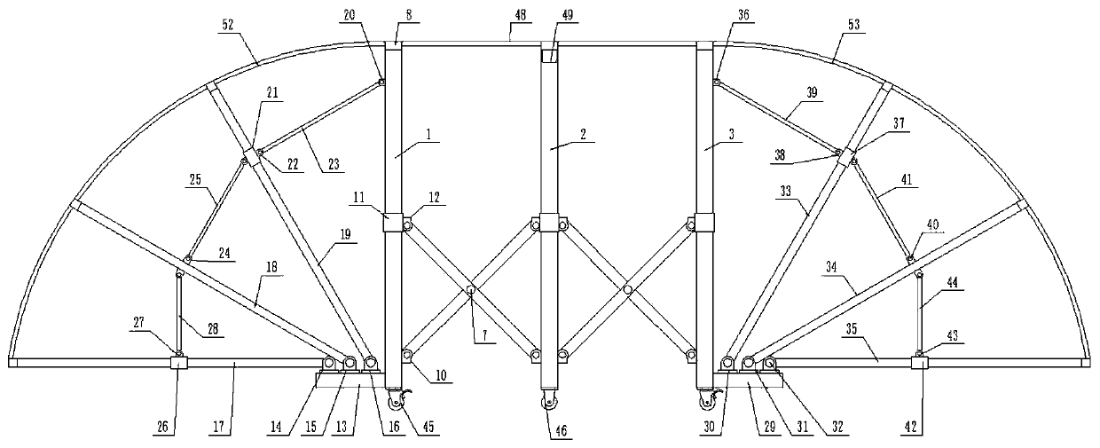 Telescopic foldable steel structure mobile garage