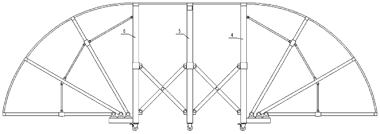 Telescopic foldable steel structure mobile garage