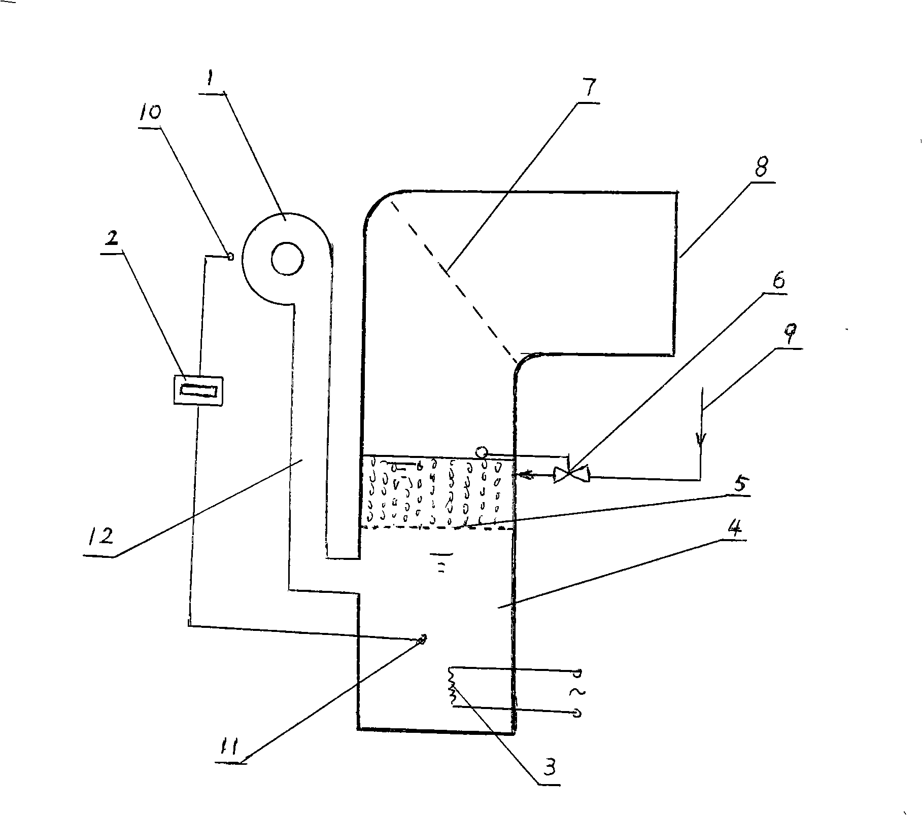 Bubbling automatic humidifier