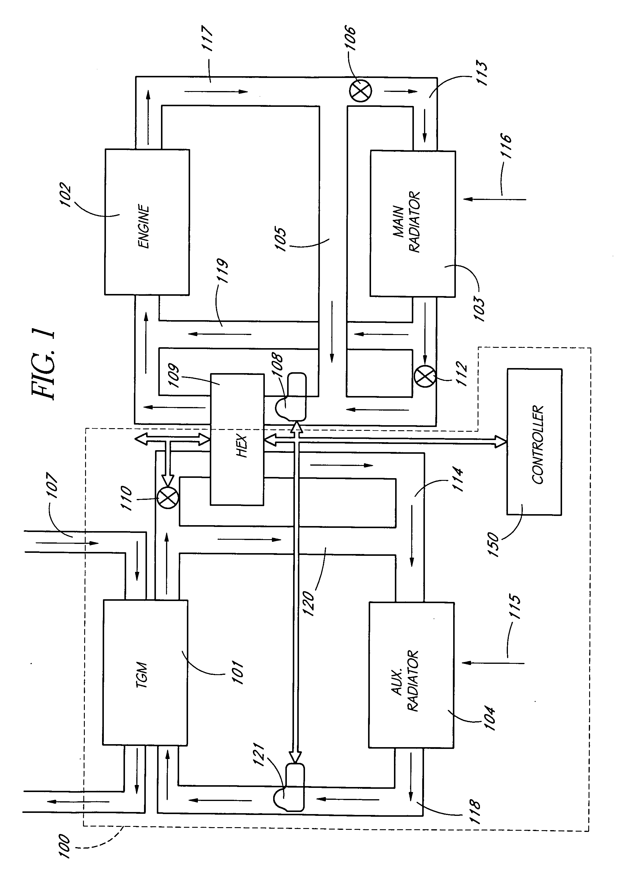 Thermoelectric power generator with intermediate loop