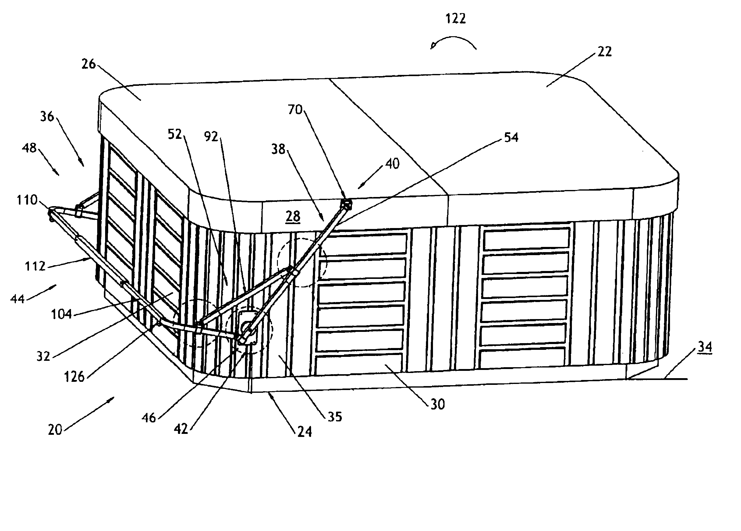 Spa cover lifter apparatus and method