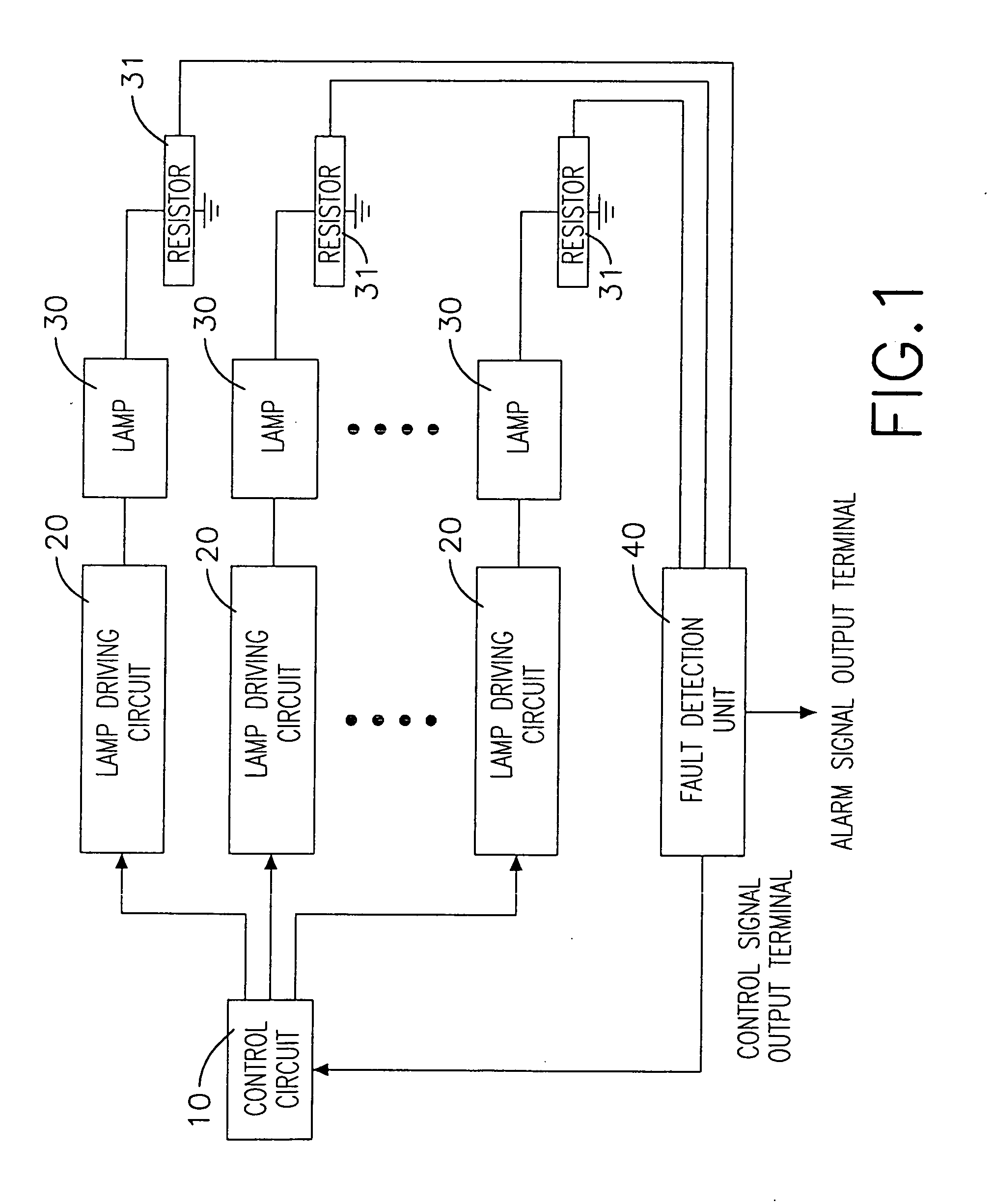 Backlight module control circuit of multi-lamp display device