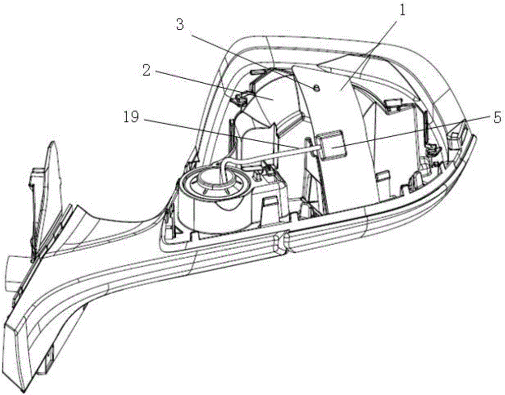 Vehicle-mounted rearview mirror LTE antenna