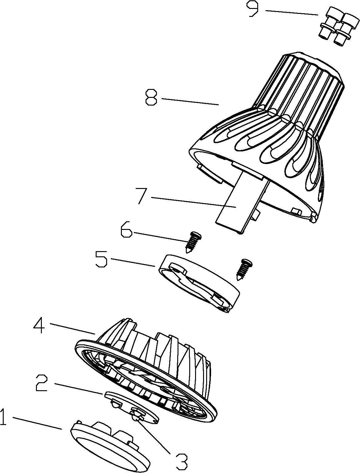 LED bulb with fan and lamp