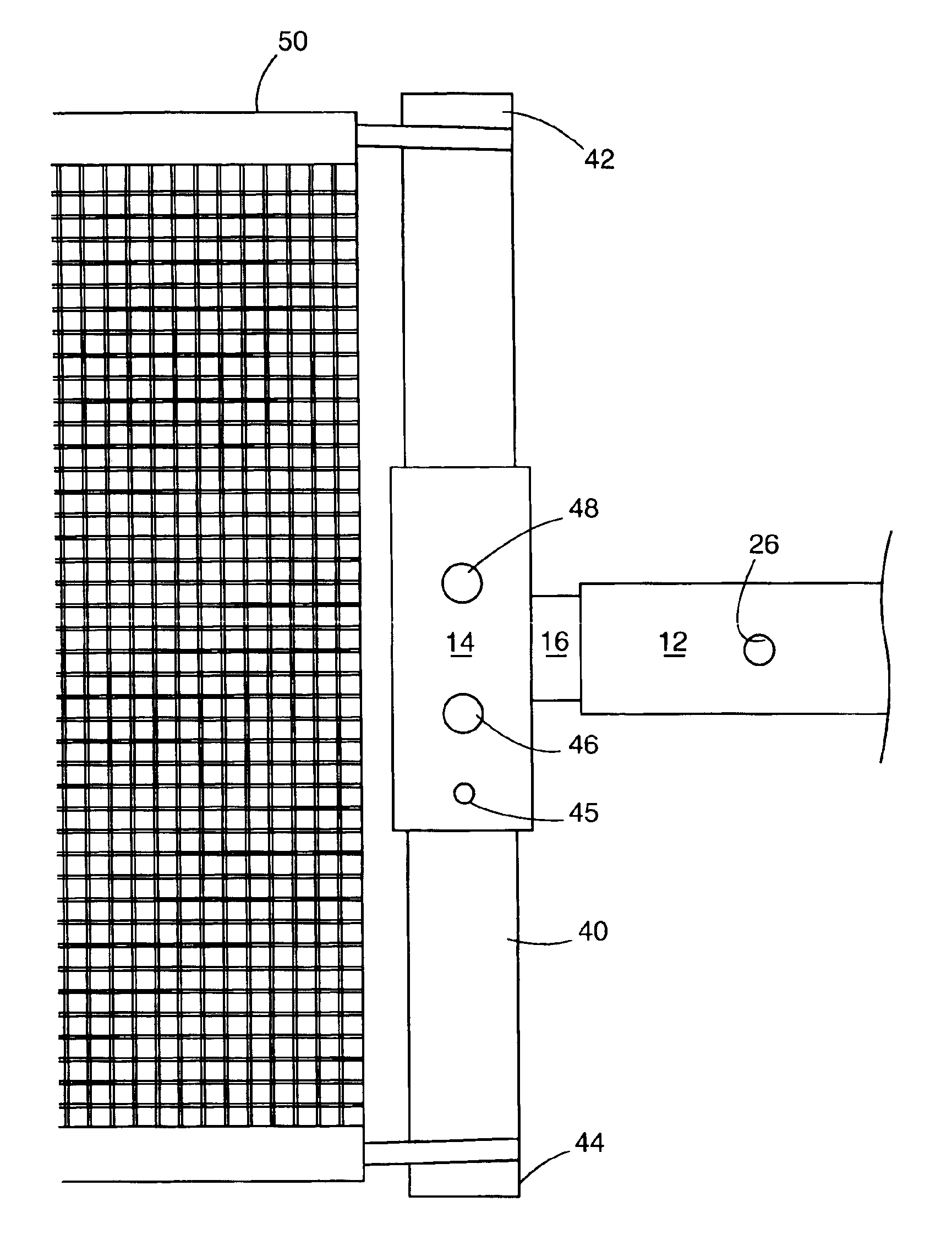 Trailer hitch assembly for support of a tennis net assembly