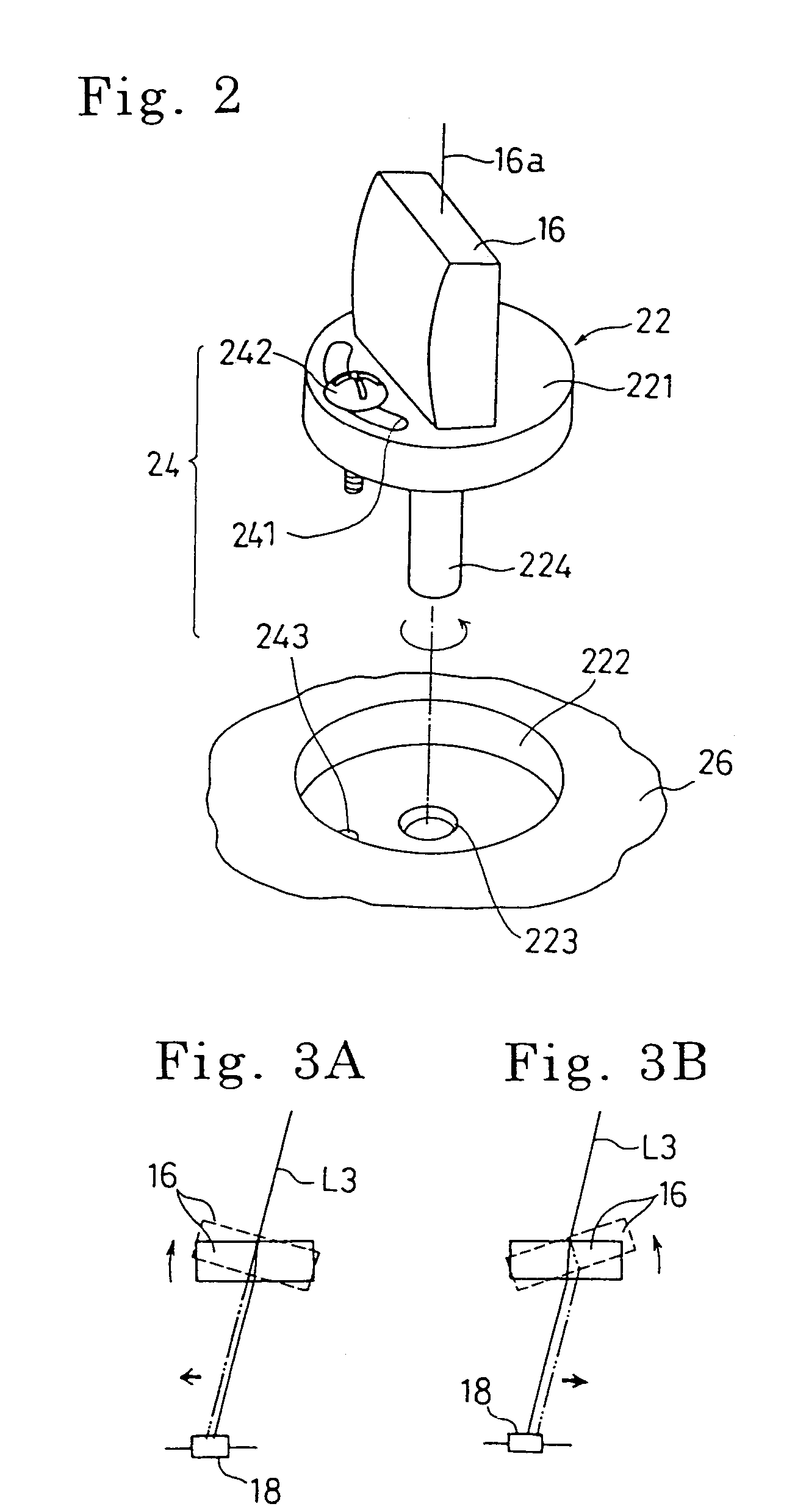 Scanner having a light beam incident position adjusting device