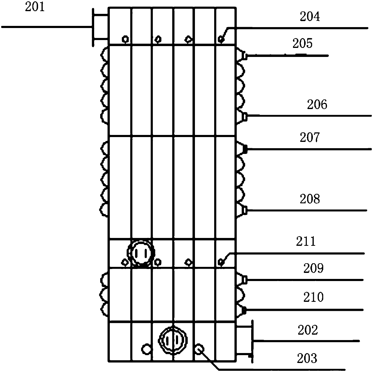 Gas full-circulation dry distillation system and process for long flame coal dry distillation