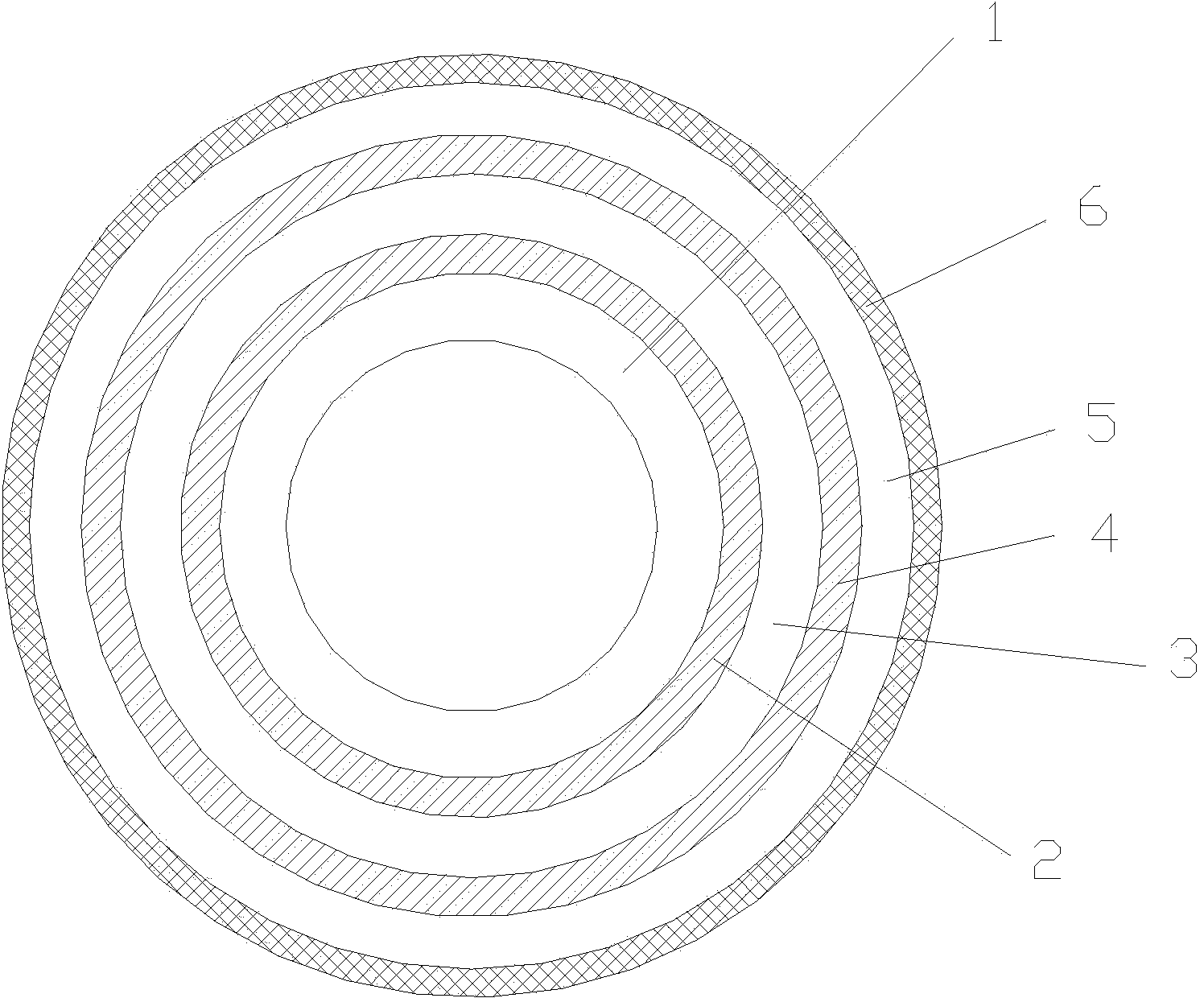 High-pressure rubber hose and production process thereof