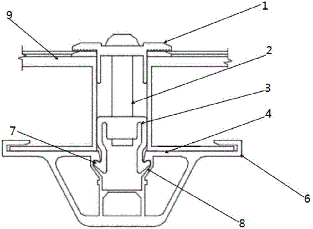 Cell panel mounting frame fixing mechanism used for photovoltaic tracking bracket