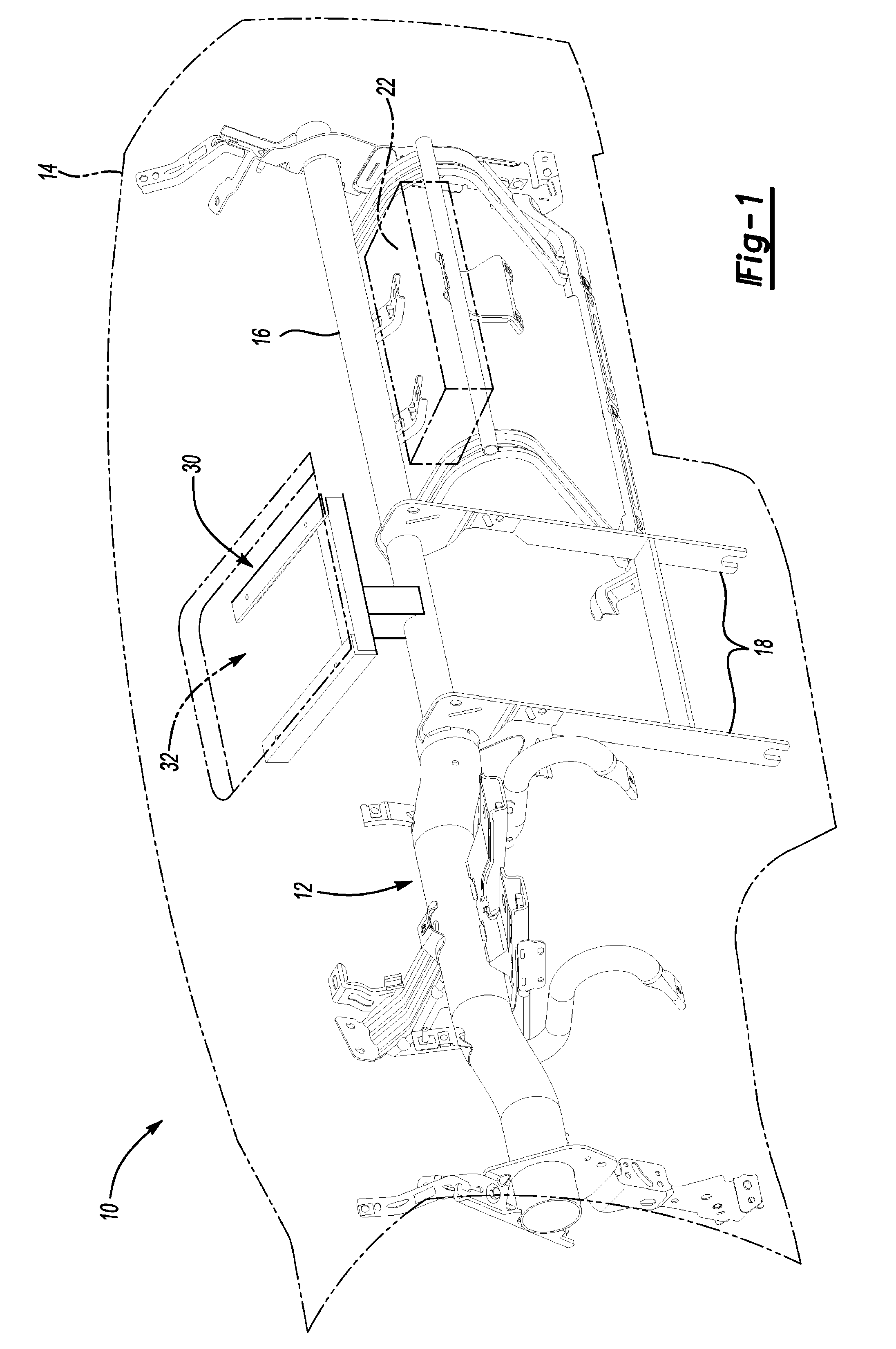 Equipment mounting module for instrument panel