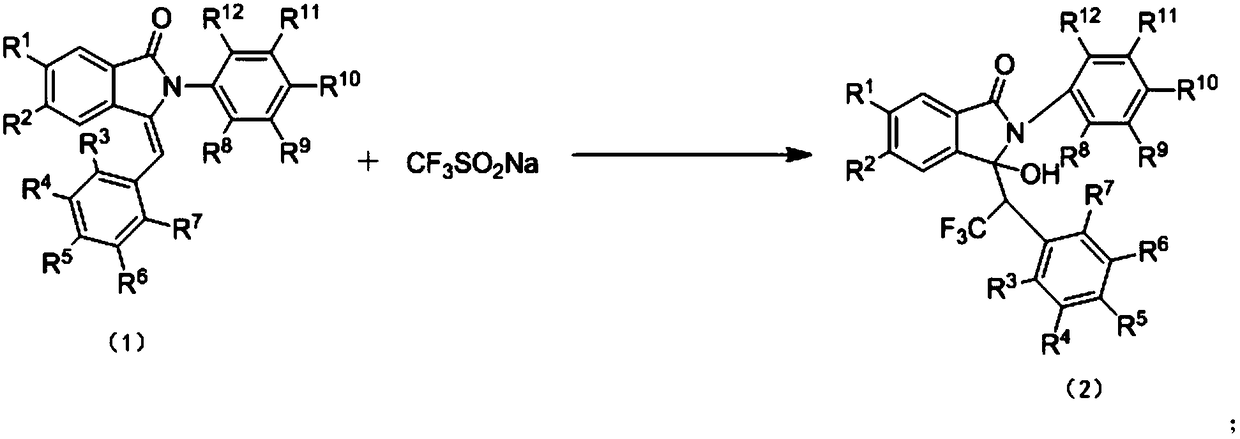 Preparation method of trifluoromethyl hydroxylated derivatives of isoindolinone