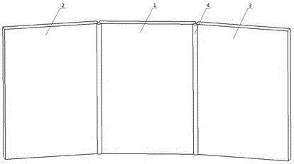 Sliding block type three-screen display equipment