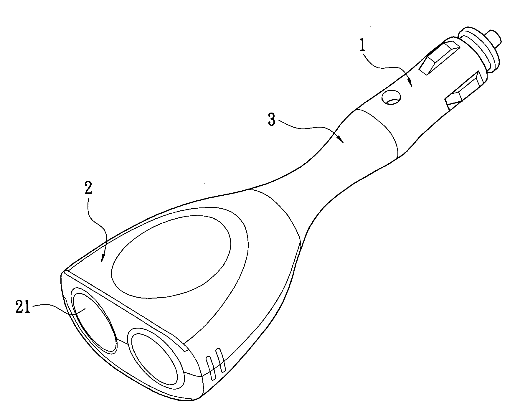 Adapter for an automobile socket