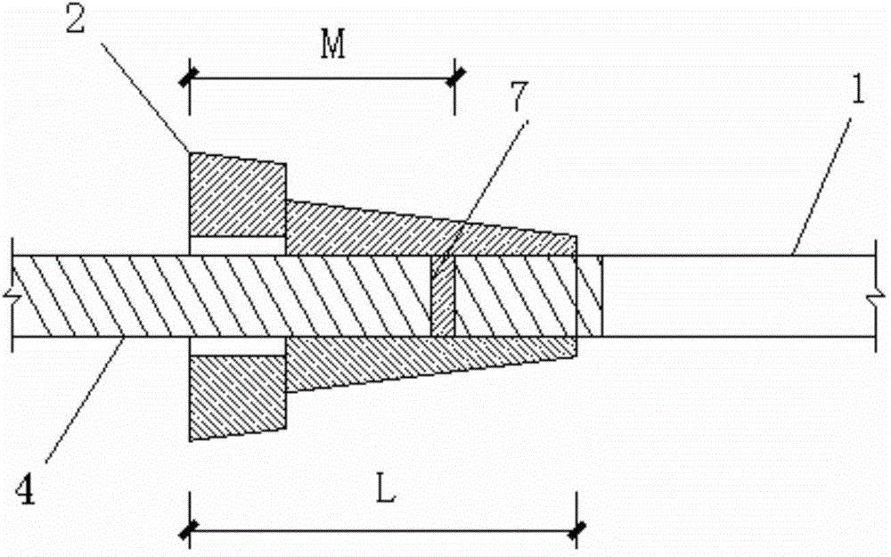 Form board fastening device facilitating control on large-thickness concrete protecting layer