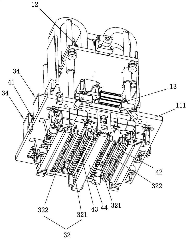 A vertical pumping packaging equipment for pouch batteries