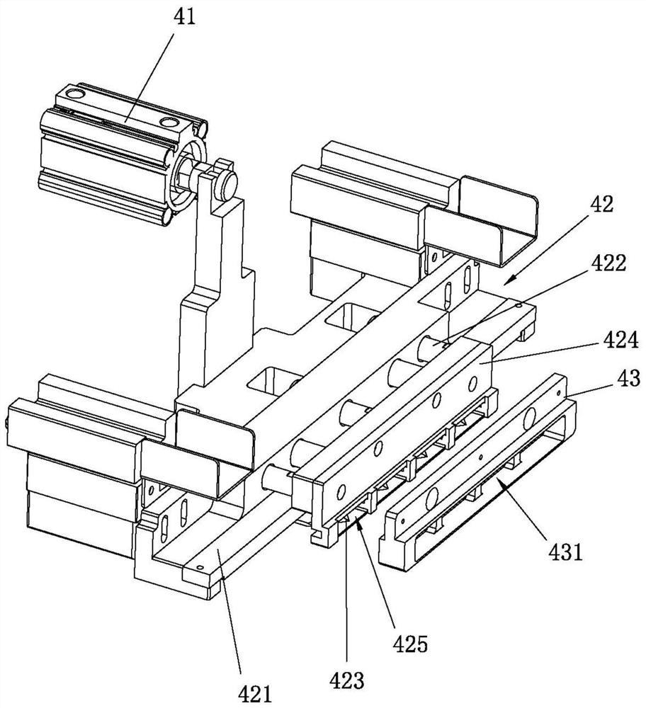 A vertical pumping packaging equipment for pouch batteries