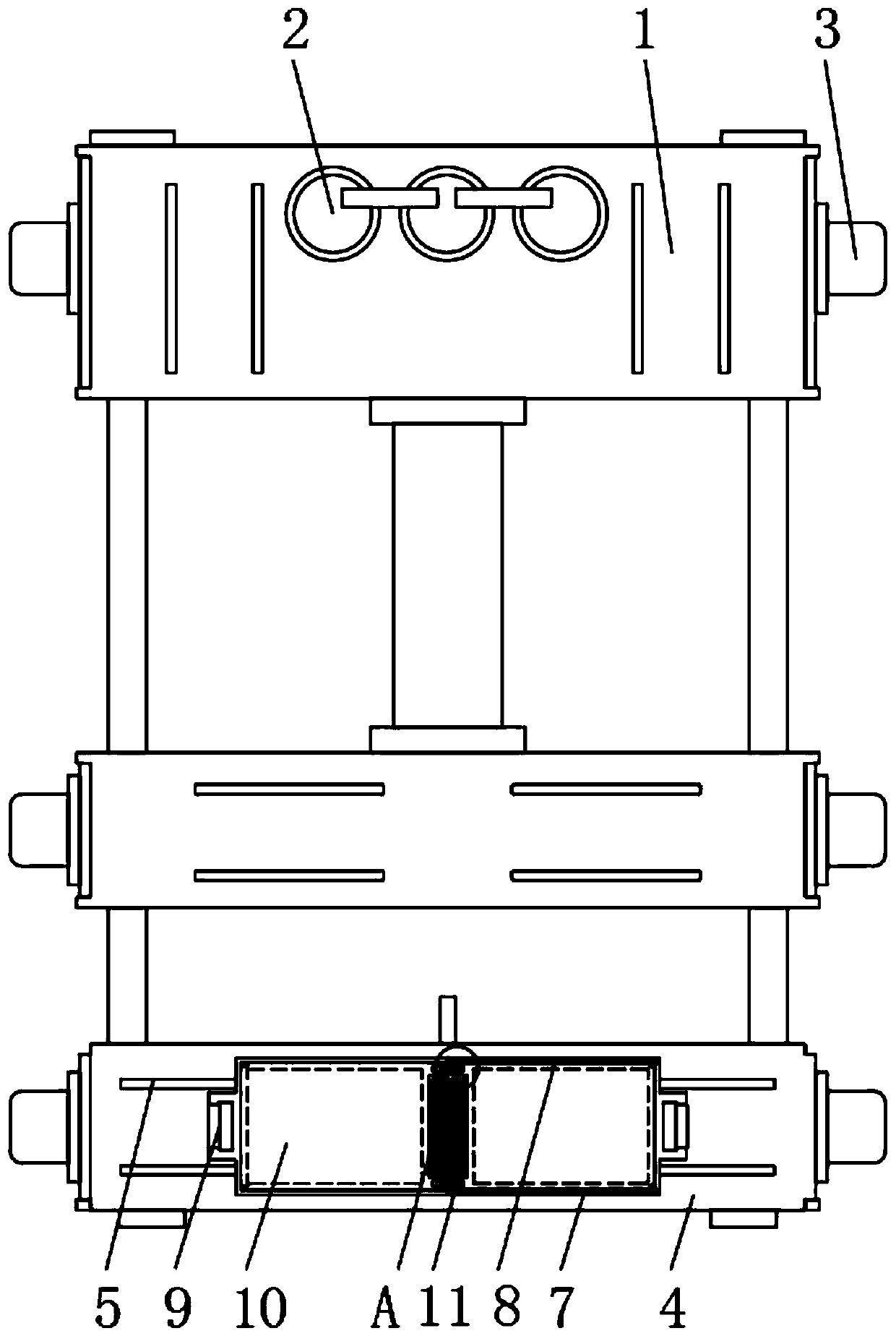 Four-column hydraulic press energy-saving control system and method thereof