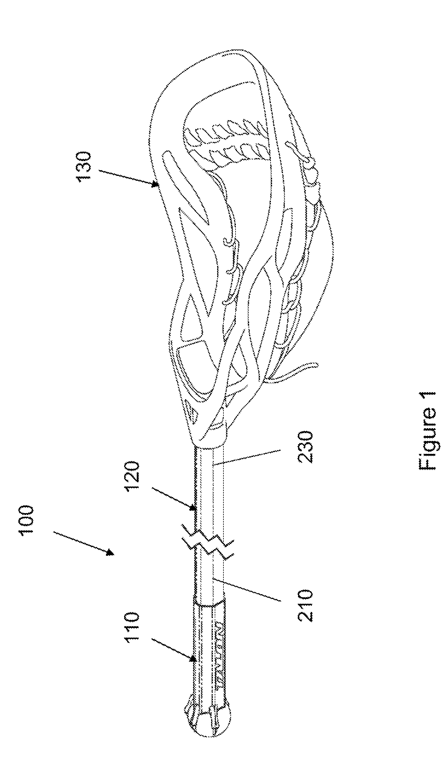 Structured lacrosse stick