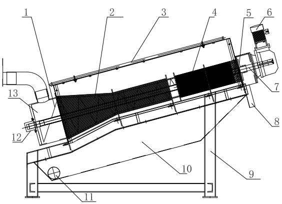 Efficient laminated sludge dehydrator