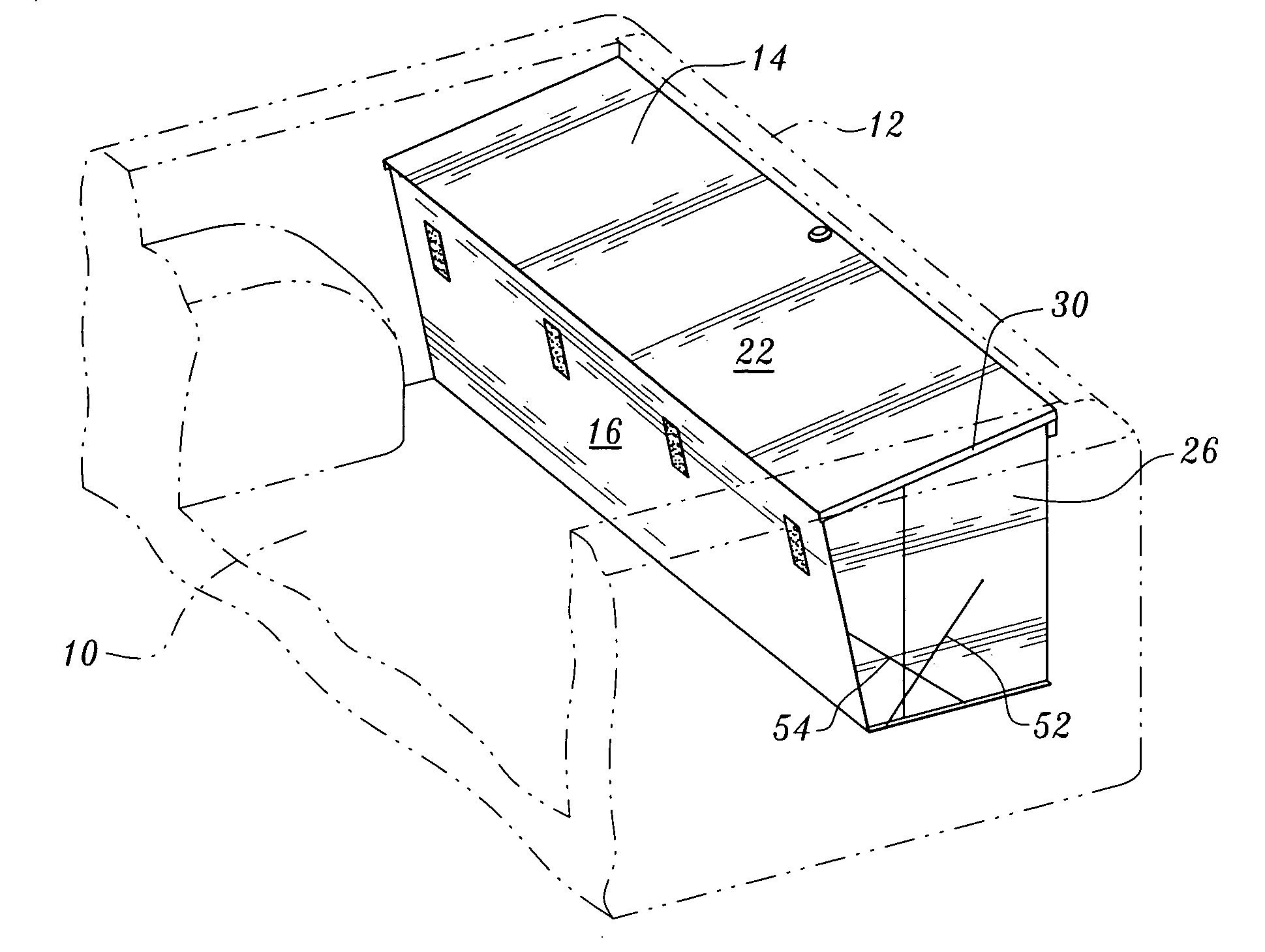 Collapsible storage container for vehicles