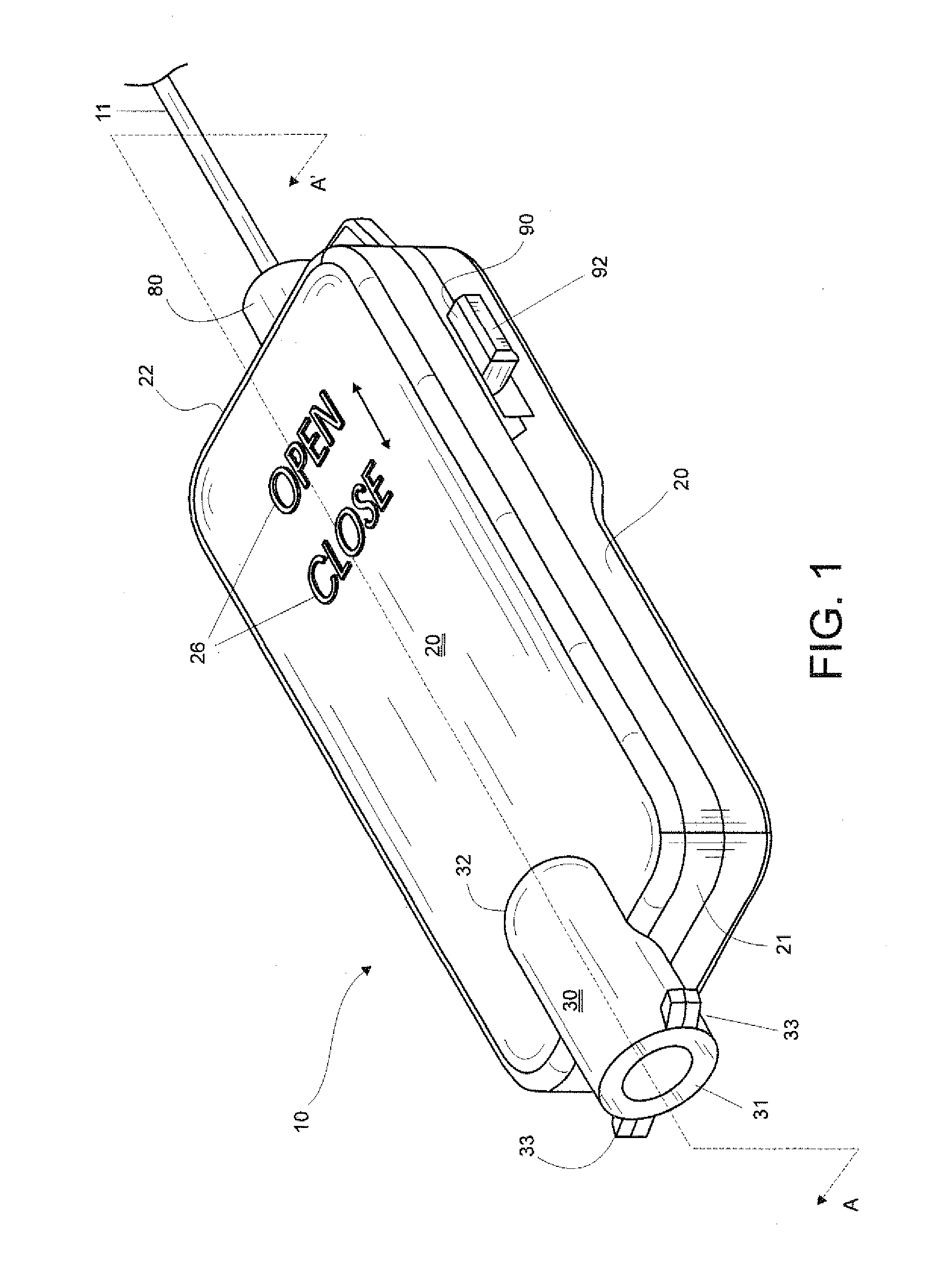 Catheter holder for filtering medical fluids