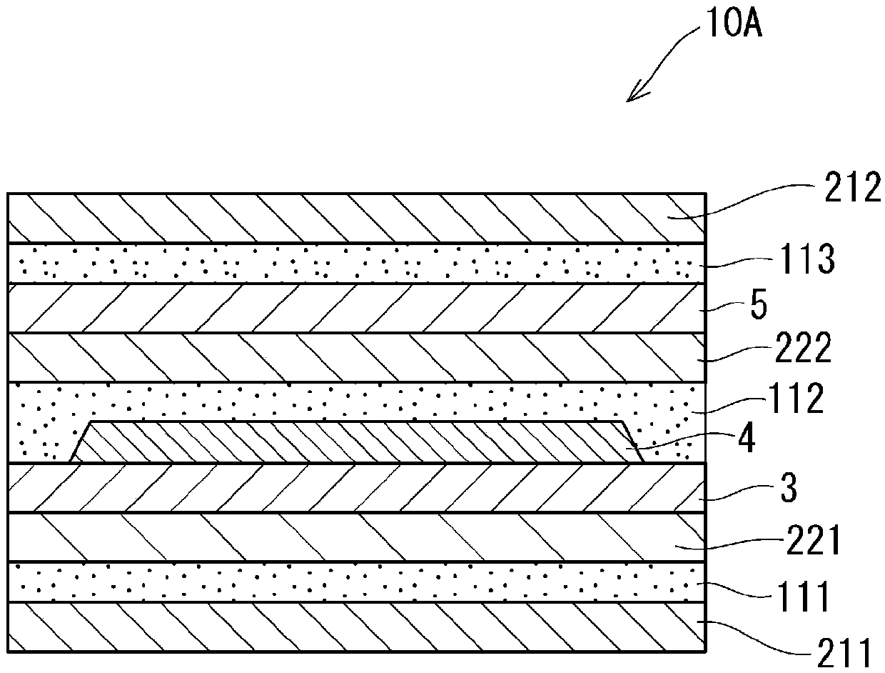 Repeated bending device, manufacturing method therefor, and suppressing method for bending traces